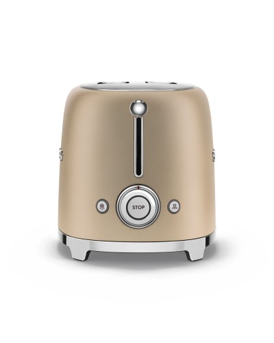 TOSTER NA 2 KROMKI RETRO GOLD MAT SMEG