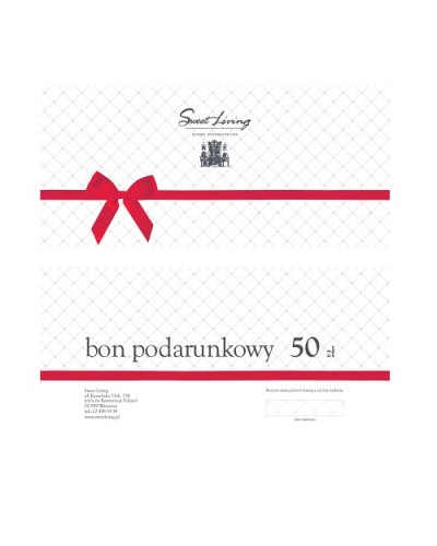 BON PODARUNKOWY SWEET LIVING 50 PLN